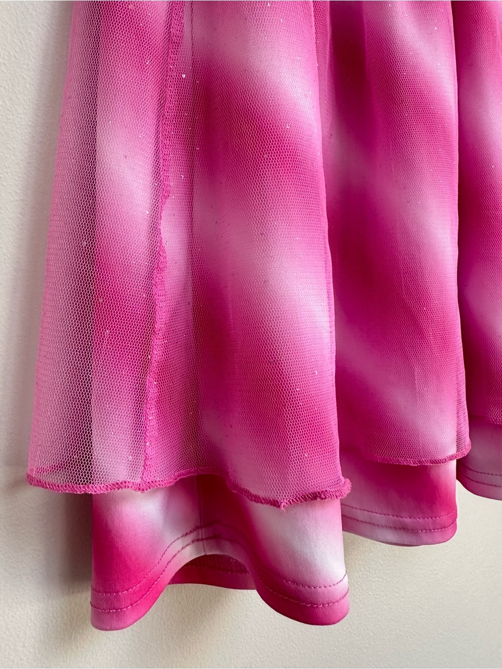 Barbie Pink Sparkly Pajama Nightgown Dress Girls 4T Flutter Sleeve - Picture 12 of 12